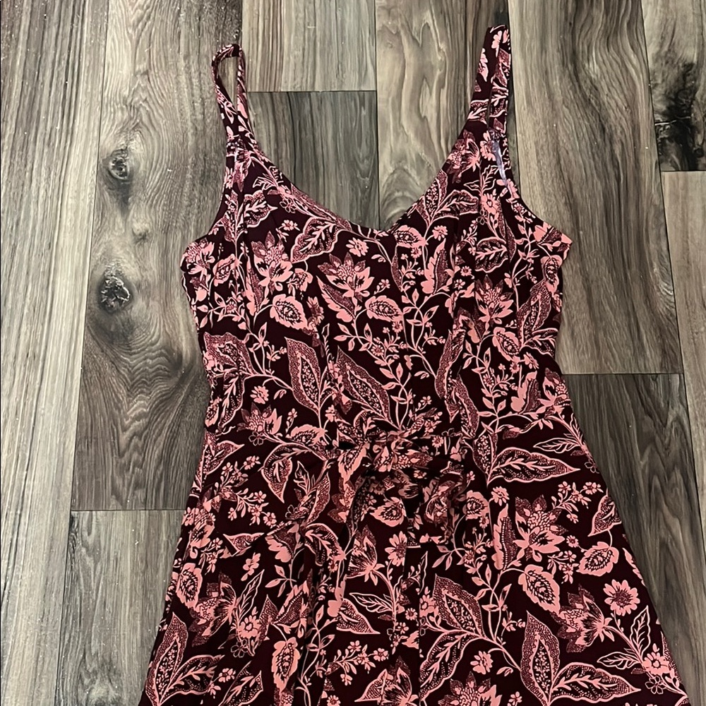 Floral Pink and Black Dress; Casual or Dress, to Suit.